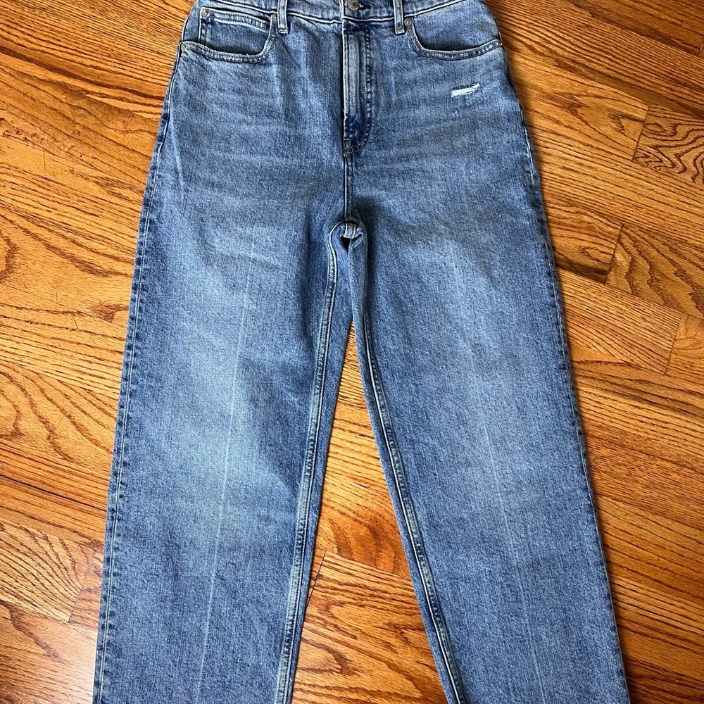 Everlane The Way High Women's Straight Leg Blue Jeans NWT - Picture 7 of 11